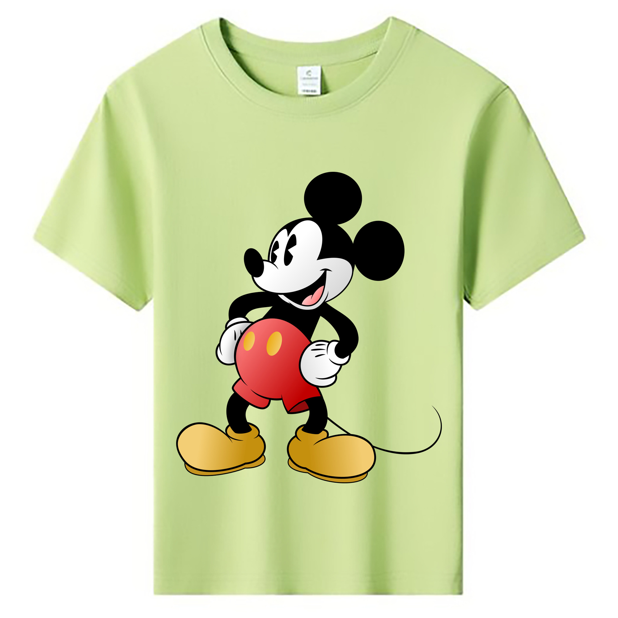 ミッキーマウス Mickey Mouse 綿100％キッズTシャツ（フロントプリント）